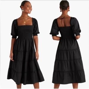 Nesli Nap Dress in Black Swiss Dot